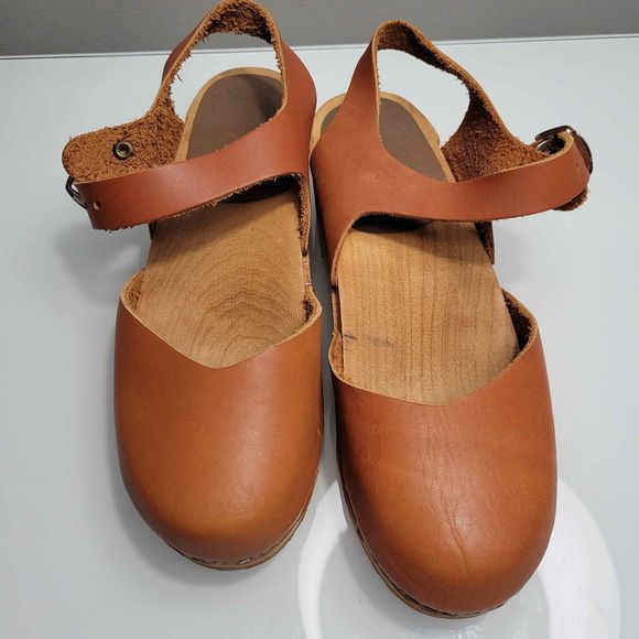 MIA Sofia Luggage Wooden Clogs Size EU 39/US 8.5 - Picture 4 of 9